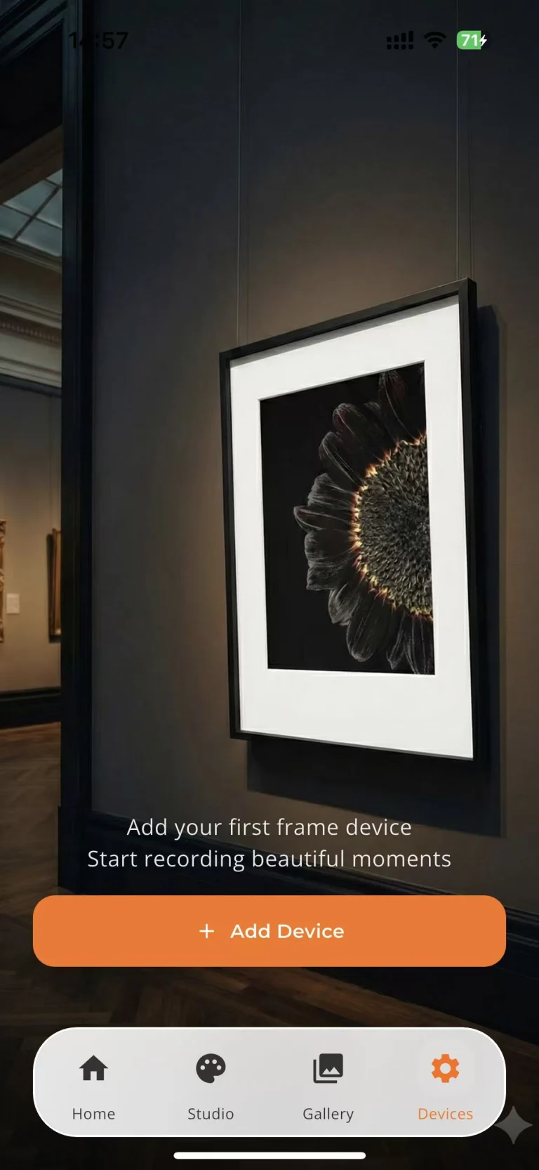 4. Open Devices; if the device list is empty, tap Add Device