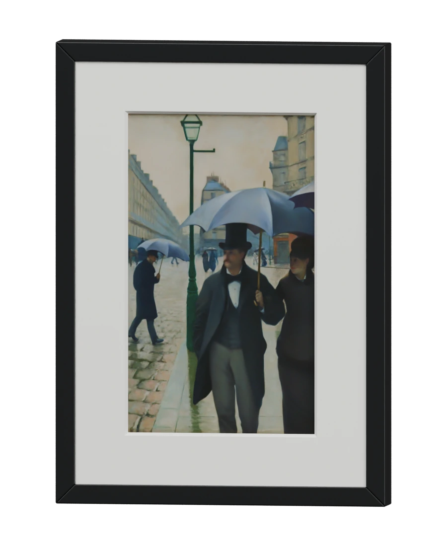 Black · Paris Street; Rainy Day — Gustave Caillebotte