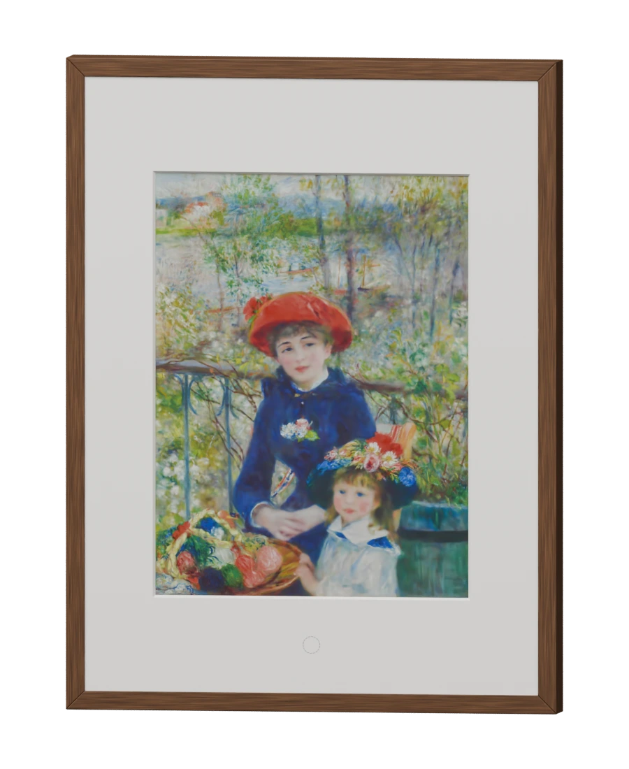 Natural walnut · Two Sisters (On the Terrace) — Pierre-Auguste Renoir