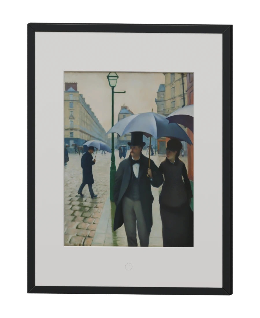 Black · Paris Street; Rainy Day — Gustave Caillebotte